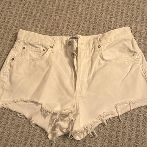 Agolde white denim jean shorts size 30 never worn